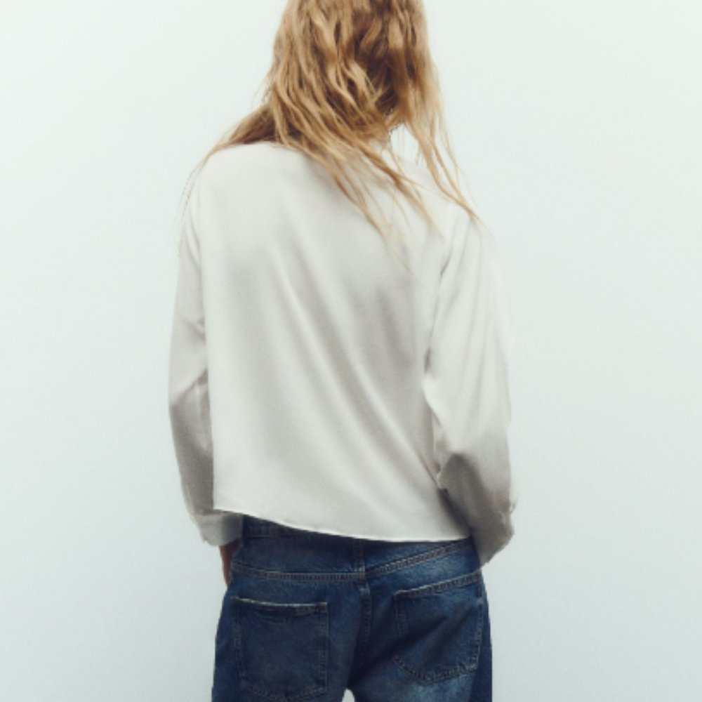 NWOT ZARA Ruffle Blouse - Picture 3 of 3